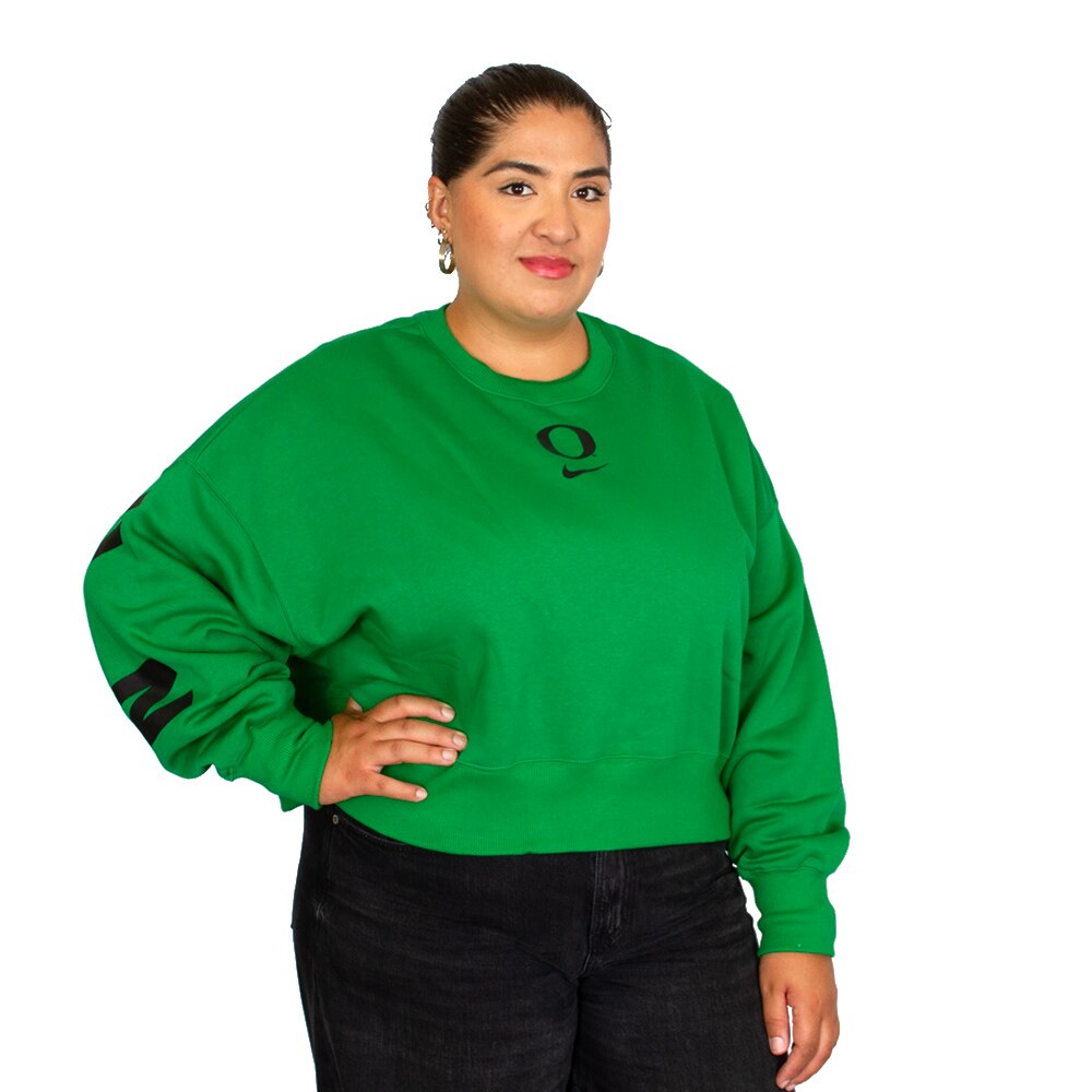 Classic Oregon O, Nike, Green, Pullover, Women, Phoenix, Oversized, Sweatshirt, 954290